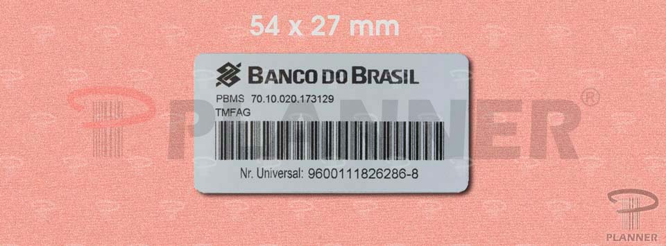 Etiqueta Banco do Brasil 